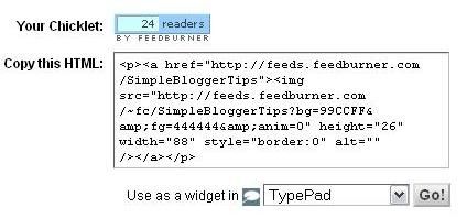 feedburner feed count code