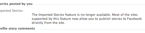facebook imported stories