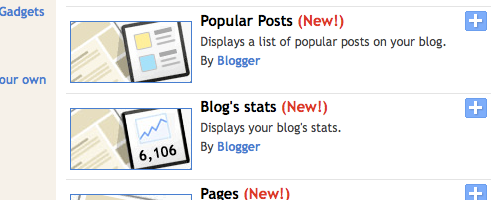 blogger popular posts and stats new widgets