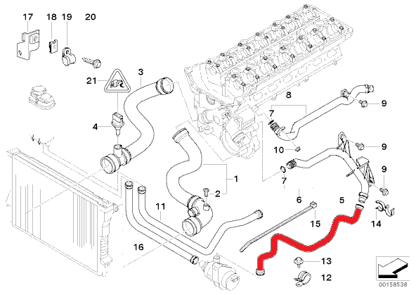 Bmw 525i cooling system #2