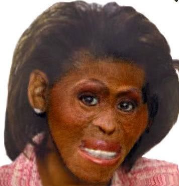 ugly michelle obama pictures. Distorted Michelle Obama