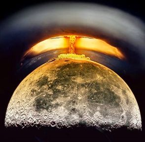 bombardeo de la luna