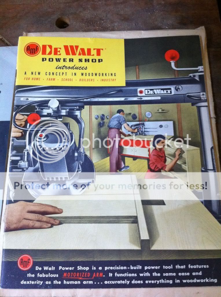 Vintage DEWALT 1958 9 RADIAL ARM SAW MBF, Rel. No. 245  